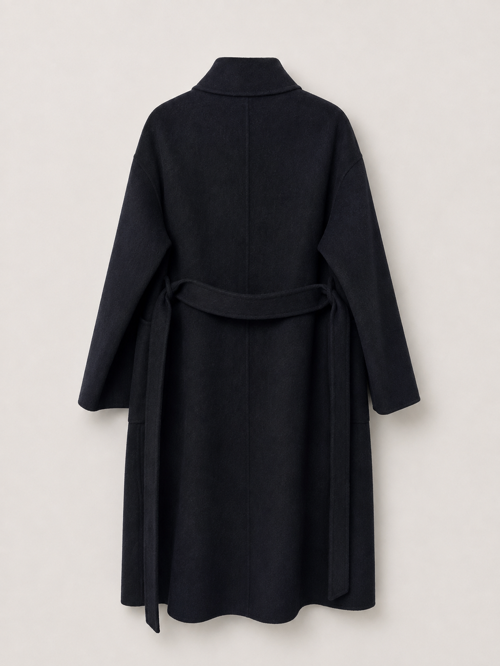 Longline Wool Toggle Coat – Black